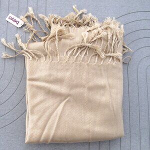💖 Scarf cream beige 64" x 22" stylish Scarves & Wraps pashminas neck cozy elega